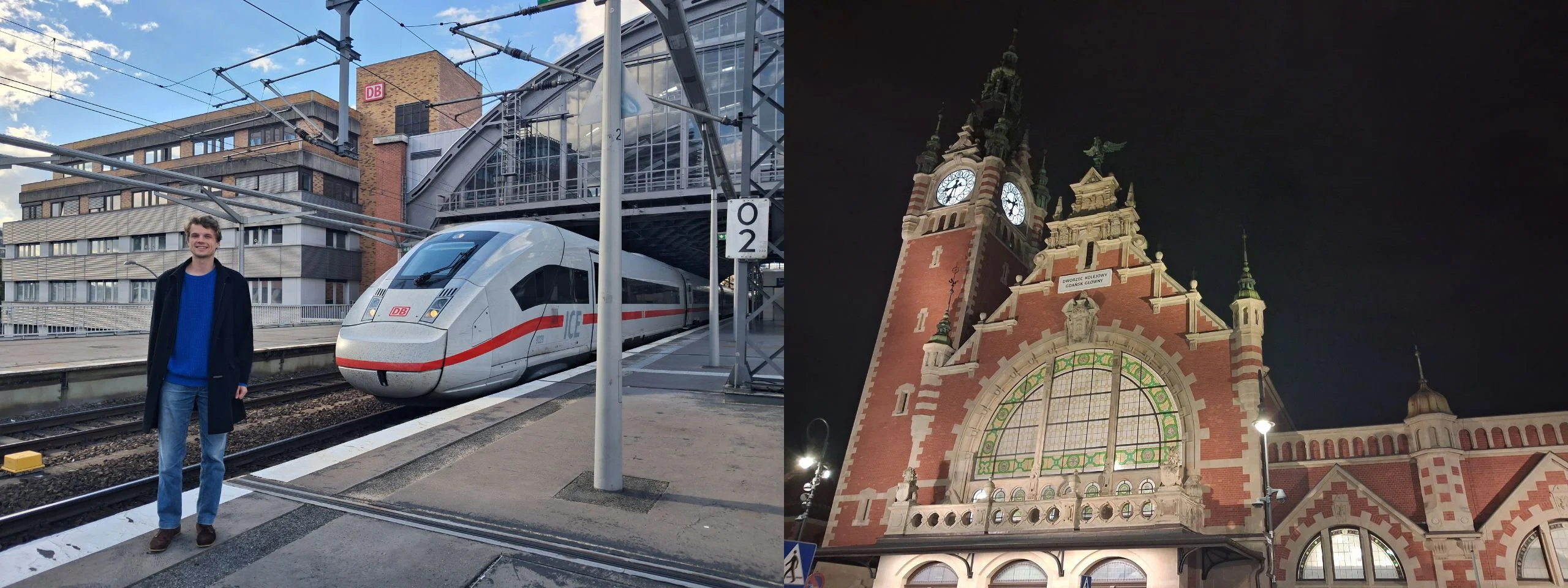From Cologne to Gdańsk by train